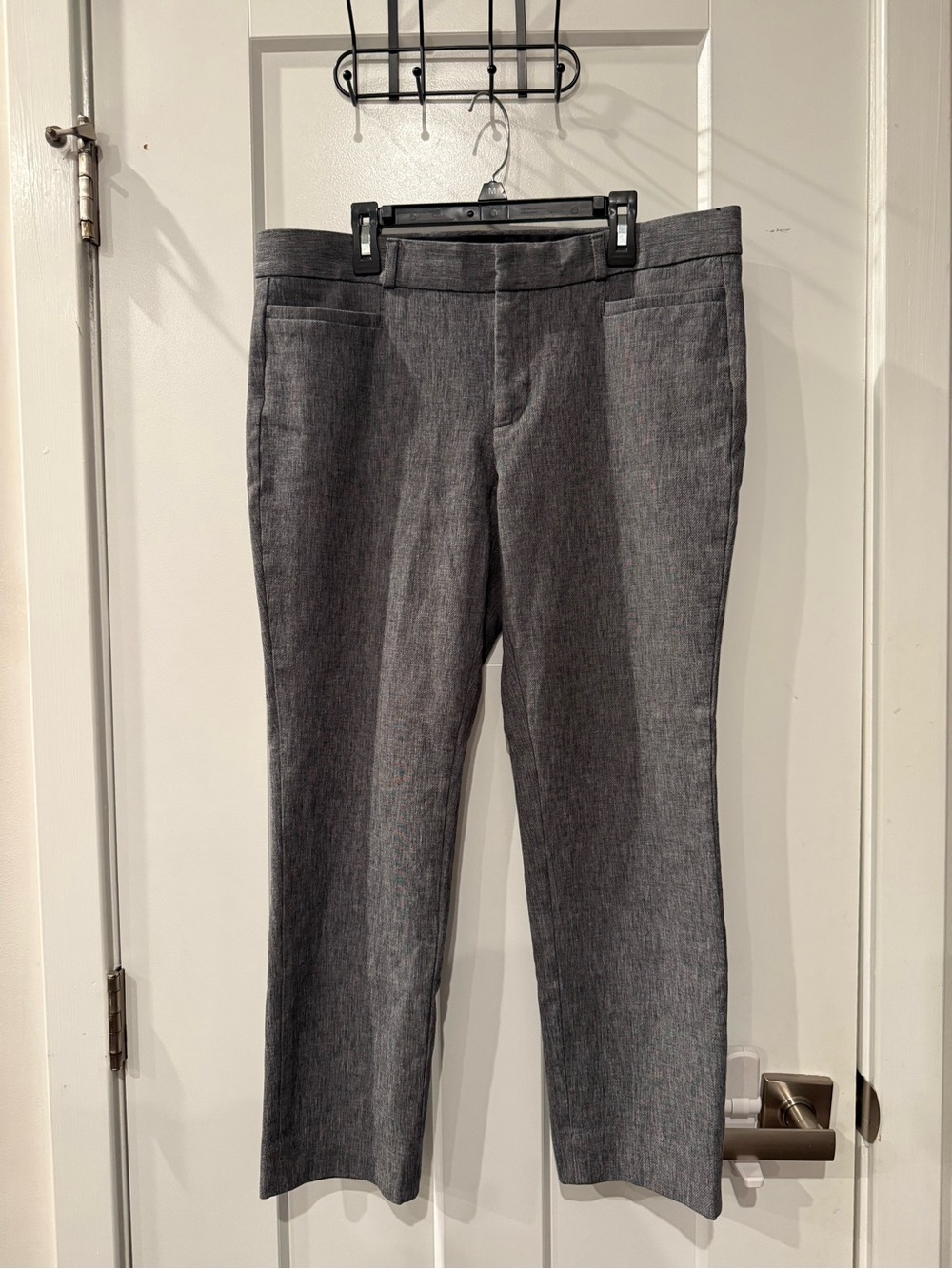 Banana Republic Dark Gray Straight-Leg Trousers